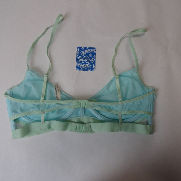 Free People Sheer Mesh Bra Blue Underwire - Picture 3 of 5